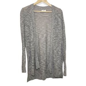 Lou & Grey Marled Gray Open Cardigan M